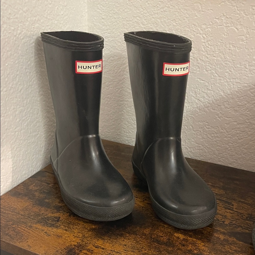 Kids Hunter Classic Black Waterproof Boots